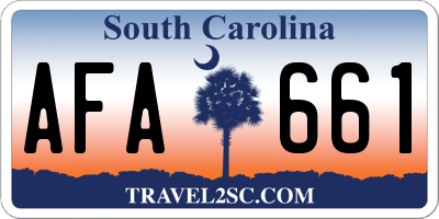 SC license plate AFA661