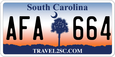 SC license plate AFA664