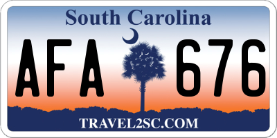 SC license plate AFA676
