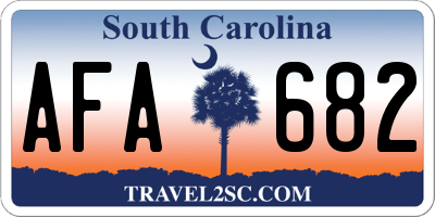 SC license plate AFA682