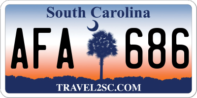 SC license plate AFA686