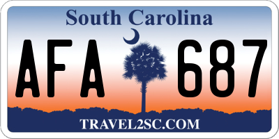 SC license plate AFA687