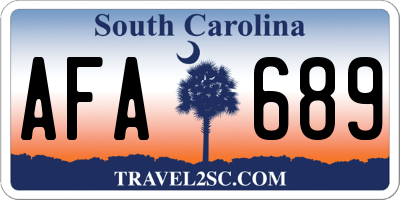 SC license plate AFA689