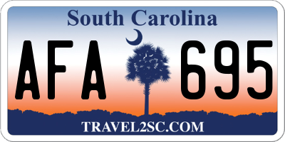 SC license plate AFA695