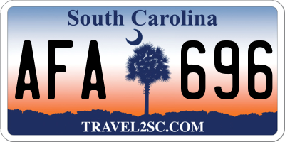 SC license plate AFA696