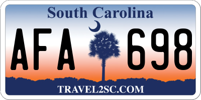 SC license plate AFA698