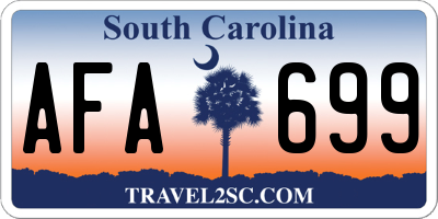 SC license plate AFA699