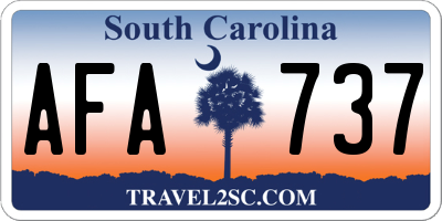 SC license plate AFA737