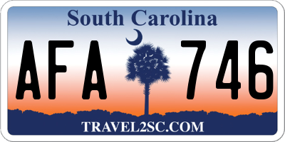 SC license plate AFA746