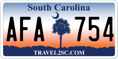 SC license plate AFA754