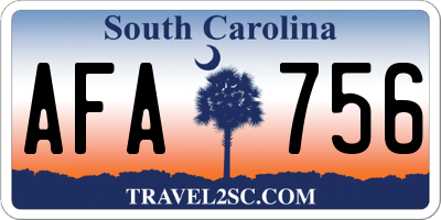 SC license plate AFA756