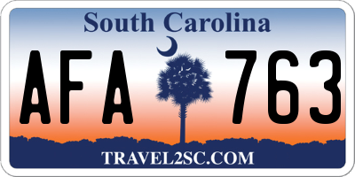 SC license plate AFA763