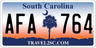 SC license plate AFA764