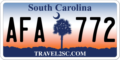 SC license plate AFA772