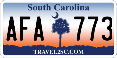 SC license plate AFA773