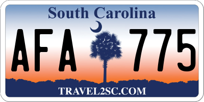 SC license plate AFA775