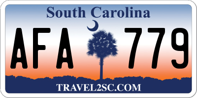 SC license plate AFA779