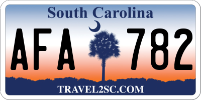 SC license plate AFA782