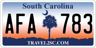 SC license plate AFA783