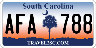 SC license plate AFA788