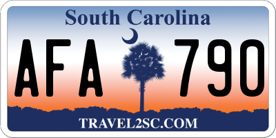 SC license plate AFA790