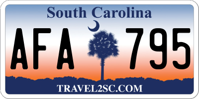 SC license plate AFA795