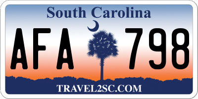 SC license plate AFA798