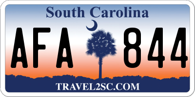 SC license plate AFA844