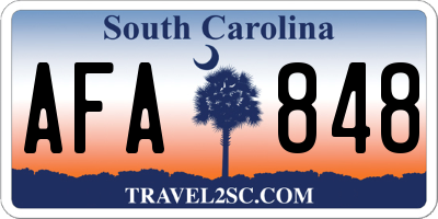 SC license plate AFA848