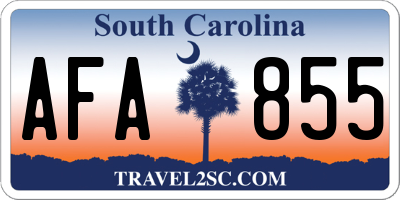 SC license plate AFA855