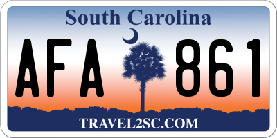 SC license plate AFA861