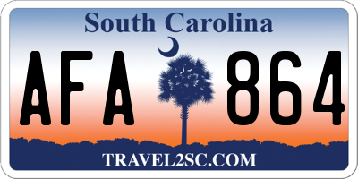 SC license plate AFA864