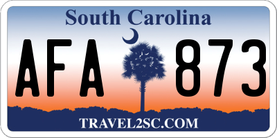SC license plate AFA873