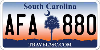 SC license plate AFA880