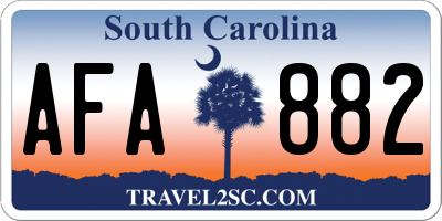 SC license plate AFA882