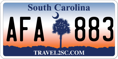 SC license plate AFA883