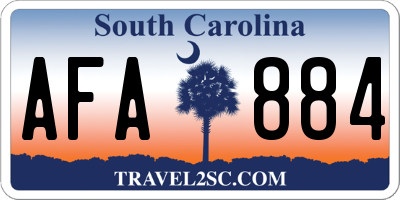 SC license plate AFA884