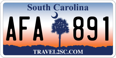 SC license plate AFA891