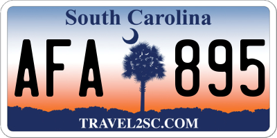 SC license plate AFA895