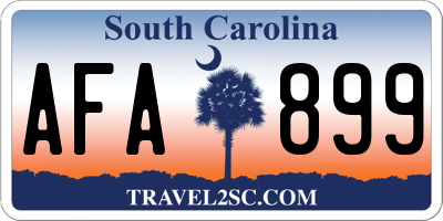 SC license plate AFA899