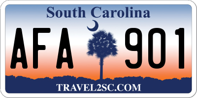 SC license plate AFA901