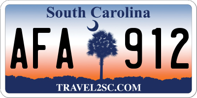 SC license plate AFA912