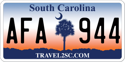 SC license plate AFA944