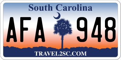 SC license plate AFA948
