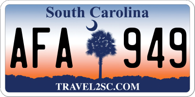 SC license plate AFA949