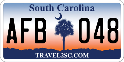 SC license plate AFB048