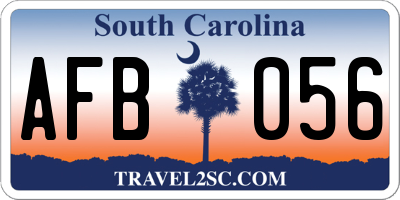 SC license plate AFB056