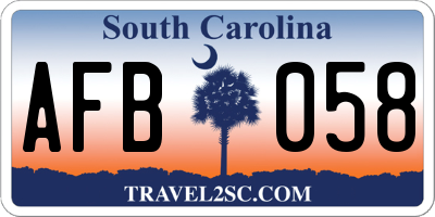 SC license plate AFB058