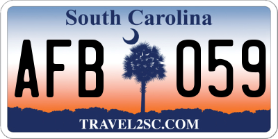 SC license plate AFB059