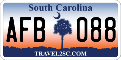 SC license plate AFB088